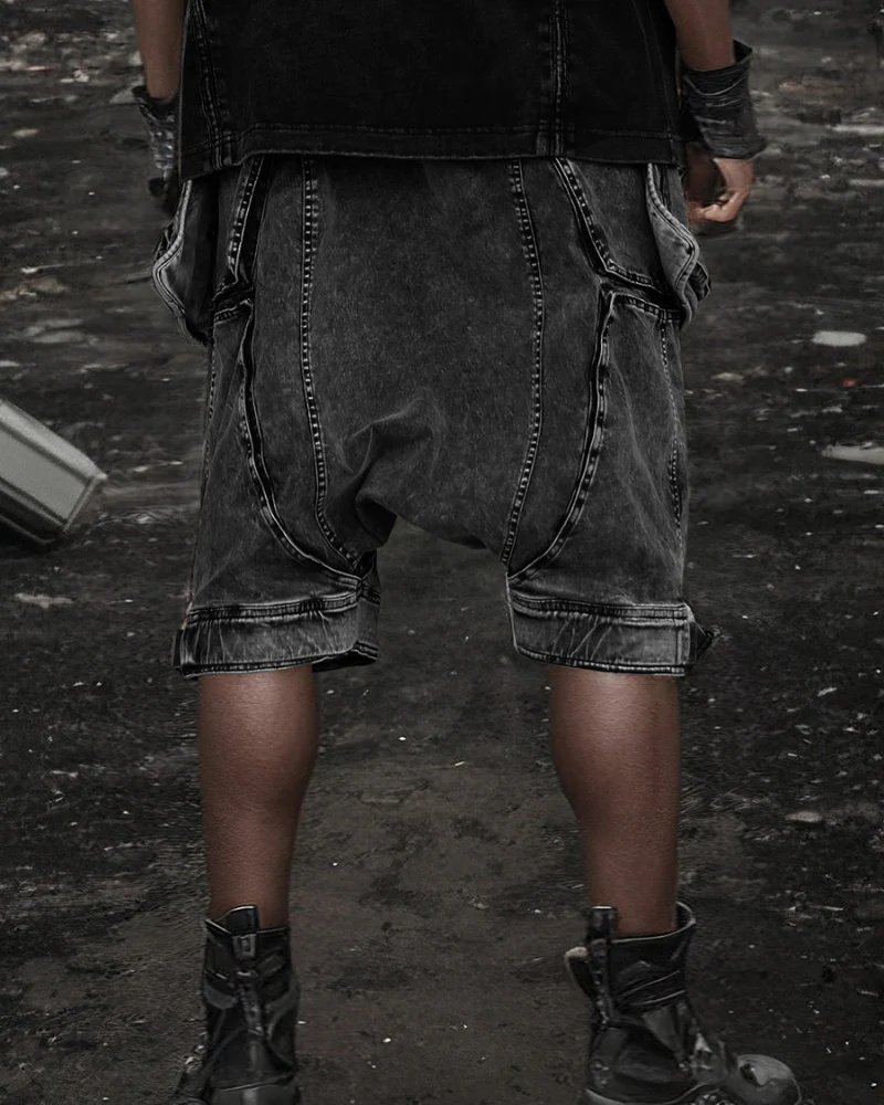 Wasteland Low-Crotch Men's Cargo Shorts - Image 4