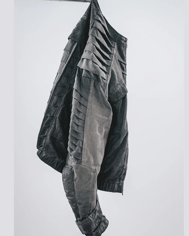 Wasteland Stand-Collar 3D “Dragon Spine” Motorcycle Jacket - Image 9