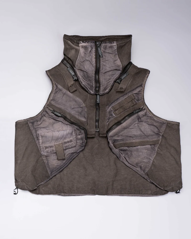 Wasteland Style Asymmetrical 3D Bag Detachable Vest - Image 5