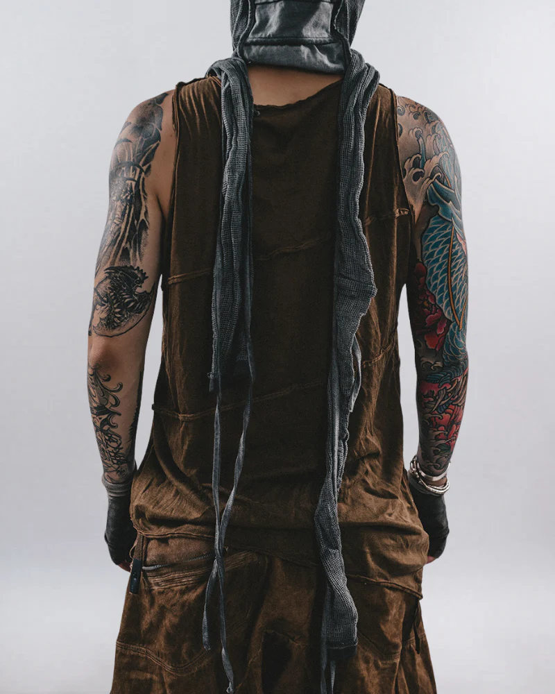 Wasteland Style Washed Spiral Cut Sleeveless T-Shirt - Image 5
