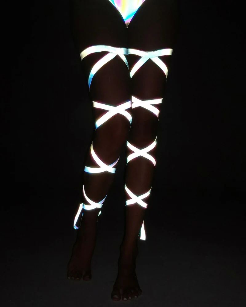 Women Rave Reflective Leg Wrap (Excluding Shorts) - Image 4