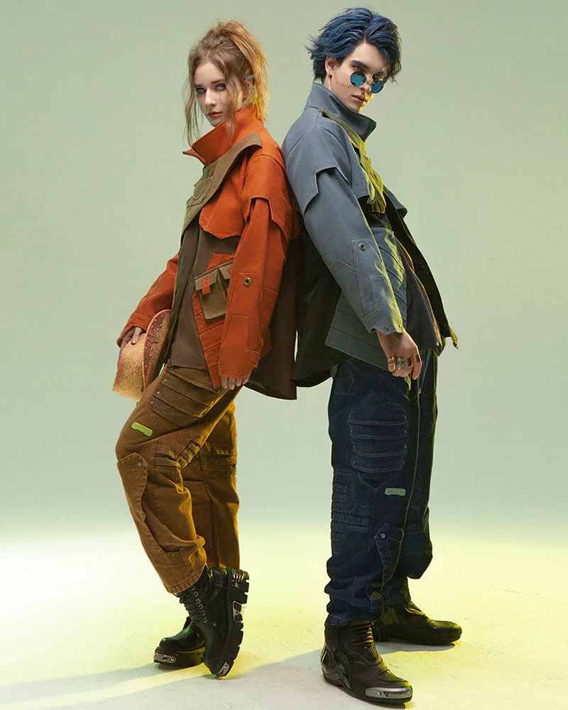 XIPHEVIL Cyberpunk Outfits Far-Off Vanguard Multi-Pocket Jacket - Image 8