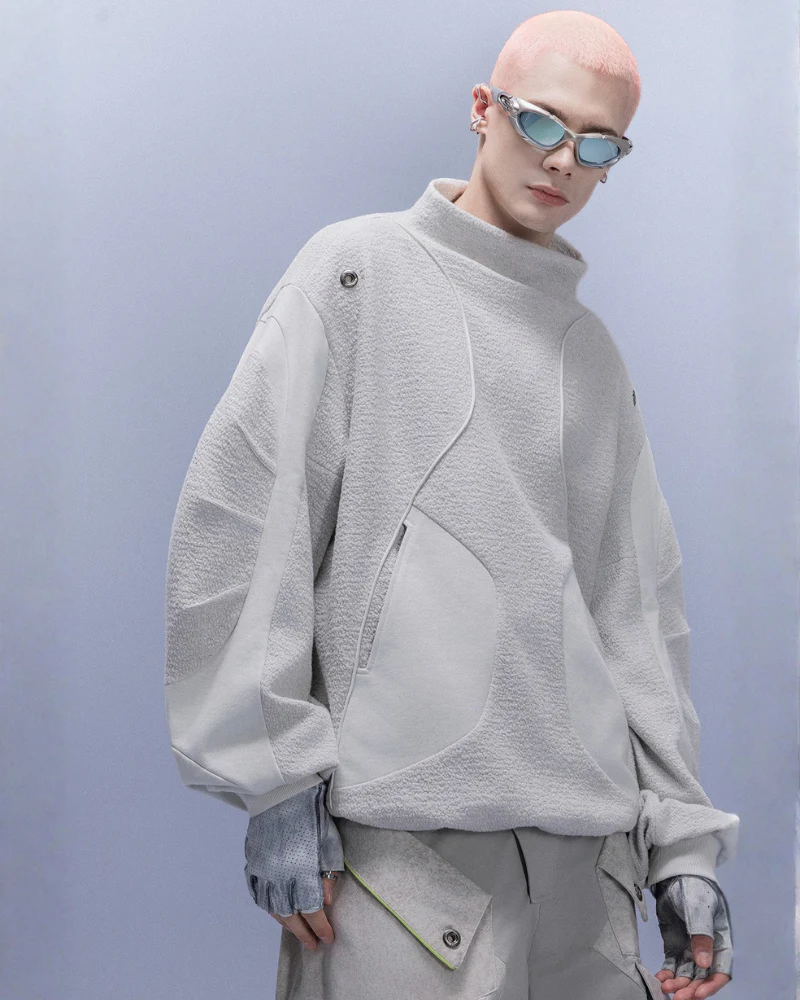 XIPHEVIL Cyberpunk Outfits High-Street Oversized Pullover Sweatshirt - Image 7