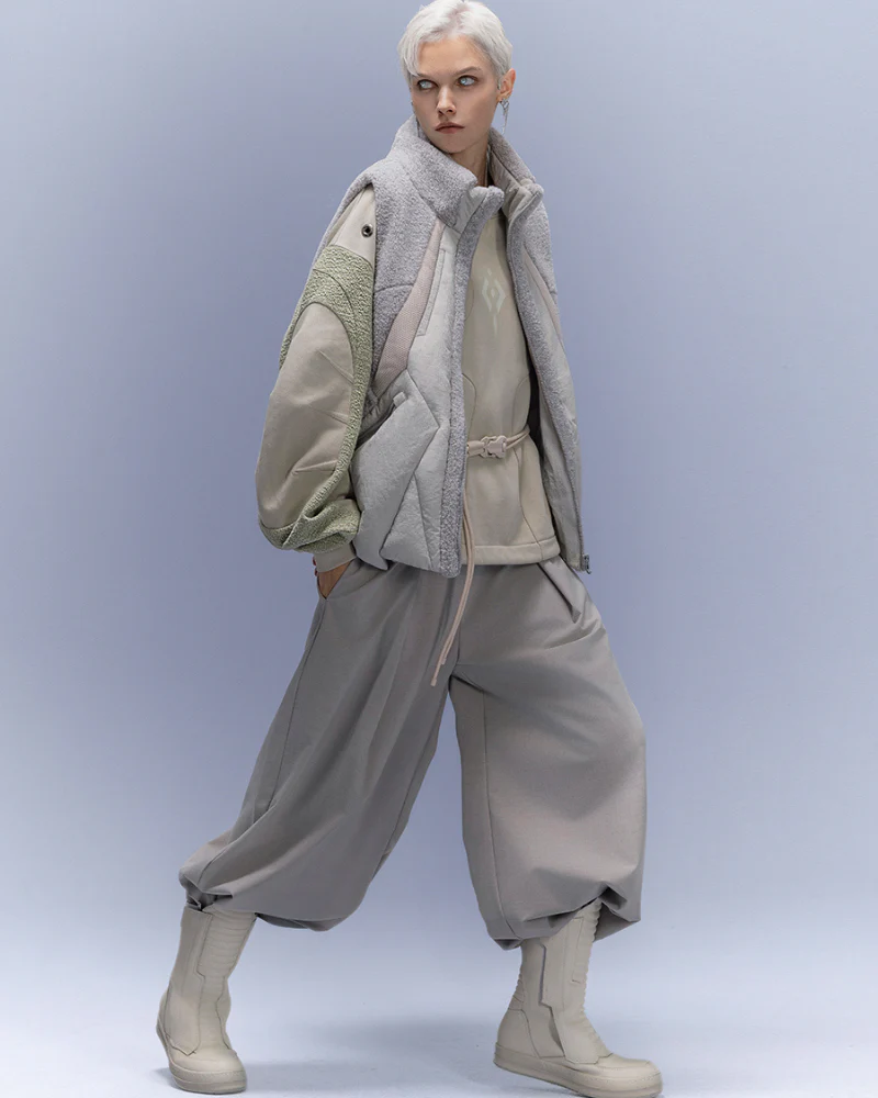 XIPHEVIL Cyberpunk Outfits Stand-Collar Lightweight Winter Down Vest - Image 15