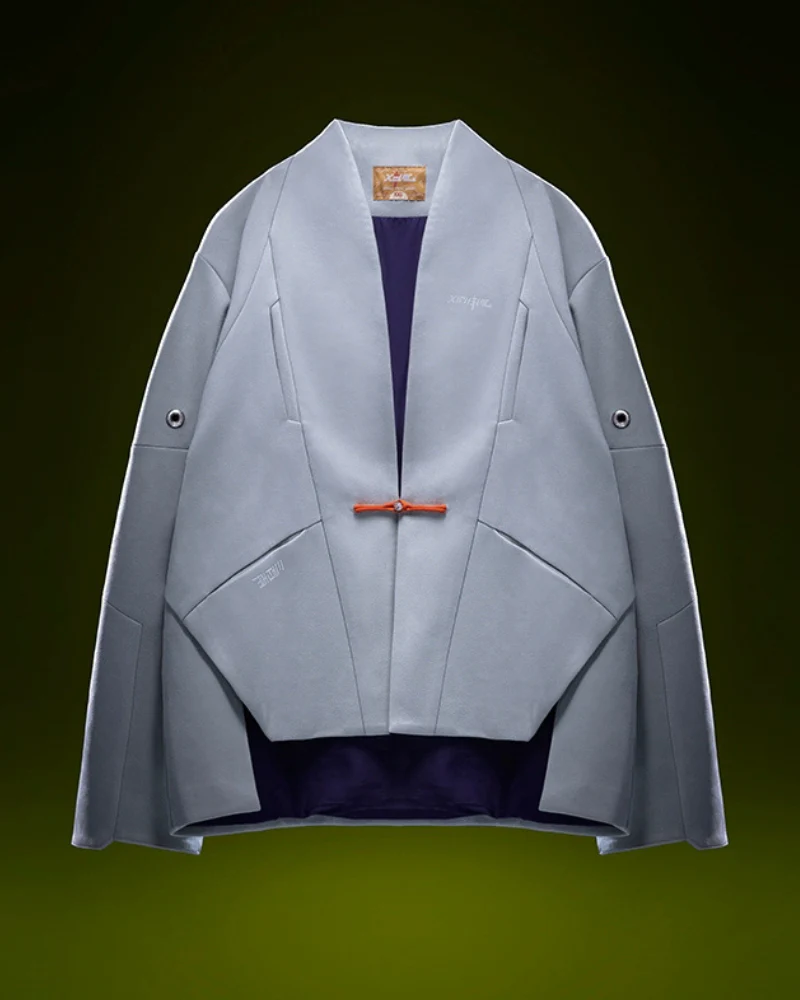 XIPHEVIL Cyberpunk Outfits Unisex Suede Minimalist Future Jacket - Image 9