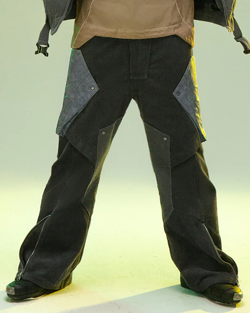 XIPHEVIL Cyberpunk Shadow Patrol Corduroy Pants - Image 3